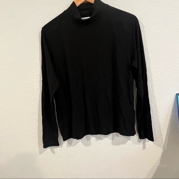 Abercrombie and Fitch black rubbed mock neck long sleeve top size xlarge - Picture 7 of 7